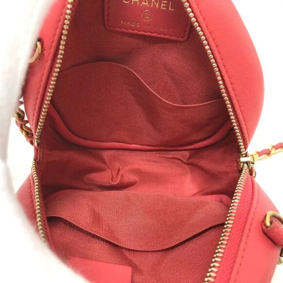 CHANEL CC Mark Matelasse mini round Chain Shoulder Bag Lambskin - Picture 4 of 12